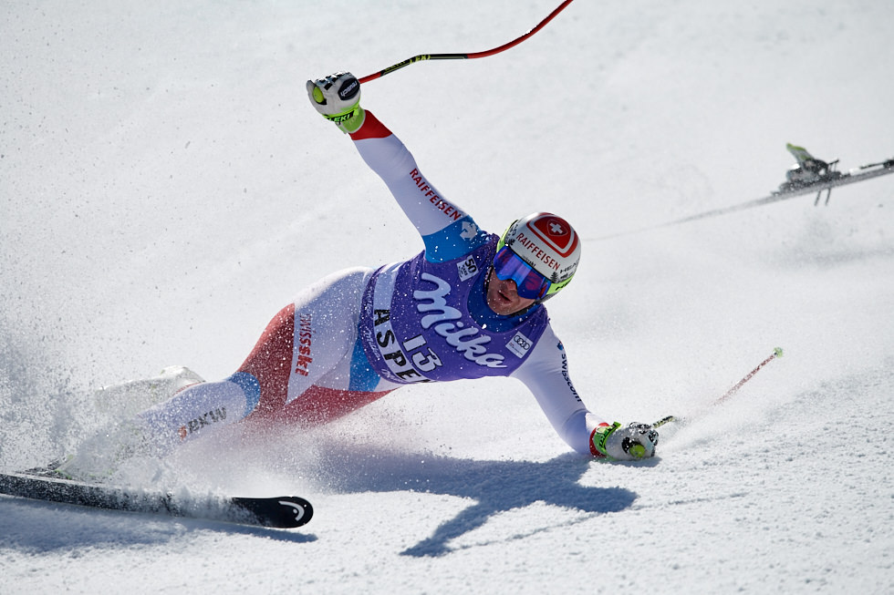 Mike Lyons Photography | Beat Feuz Ski Crash Aspen World Cup Finals ...